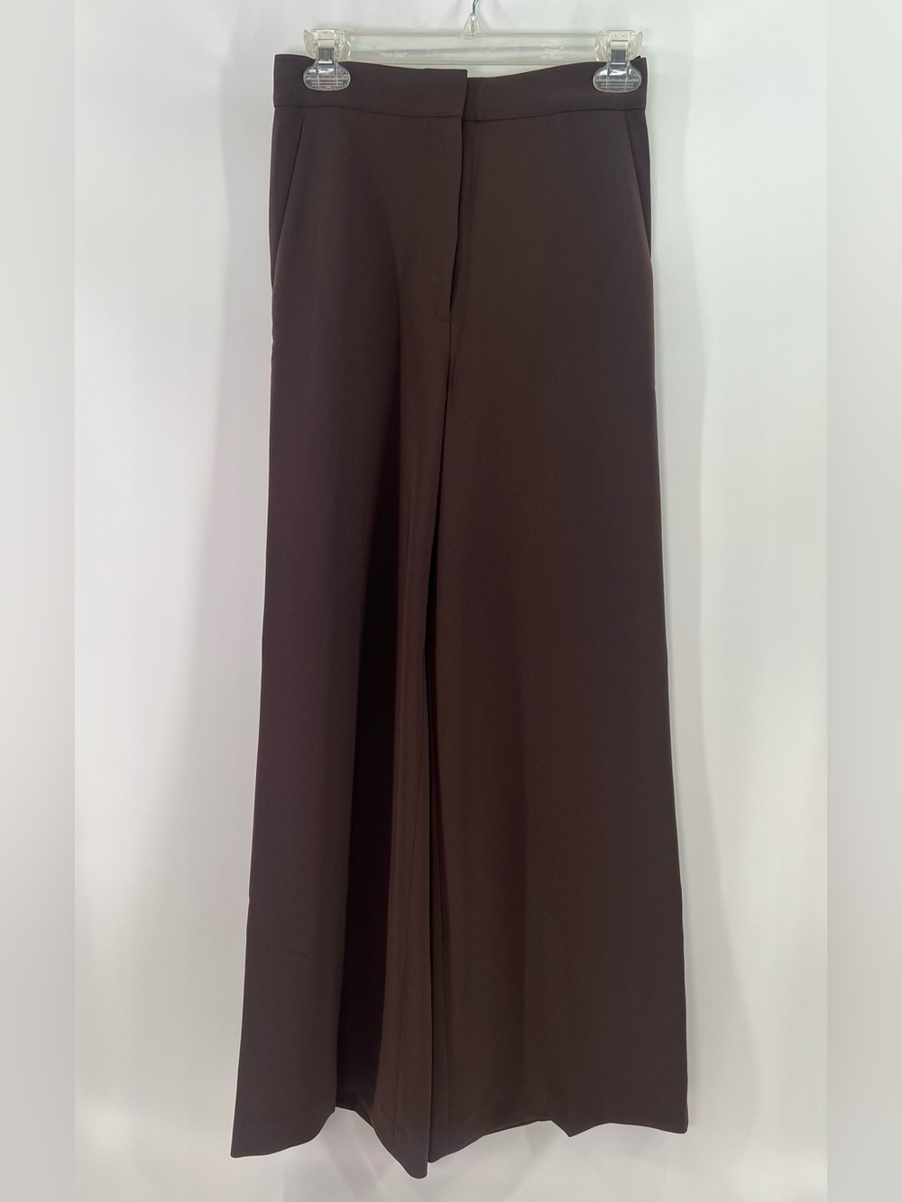 Babaton Aritzia Brown Leeway Pant Sway Crepe Wide Leg Ponte Trouser Pants 4 Four - Picture 5 of 12
